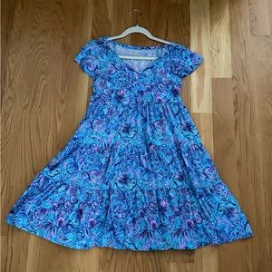 Lilly Pulitzer Women’s Kawai Swing Tiered Dress 100% Cotton, Extra Small